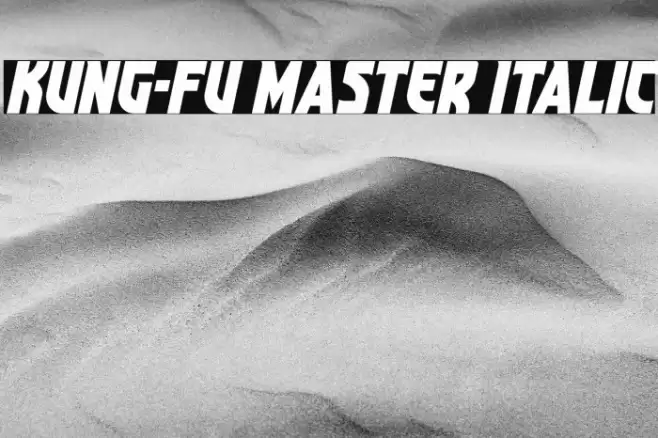 Kung-Fu Master Italic Font examples