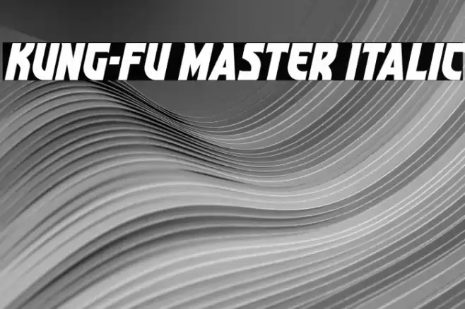 Kung-Fu Master Italic Font examples