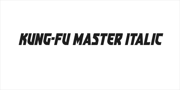 Kung-Fu Master Italic Logo