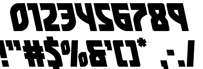 Kung-Fu Master Leftalic Font OTHER CHARS