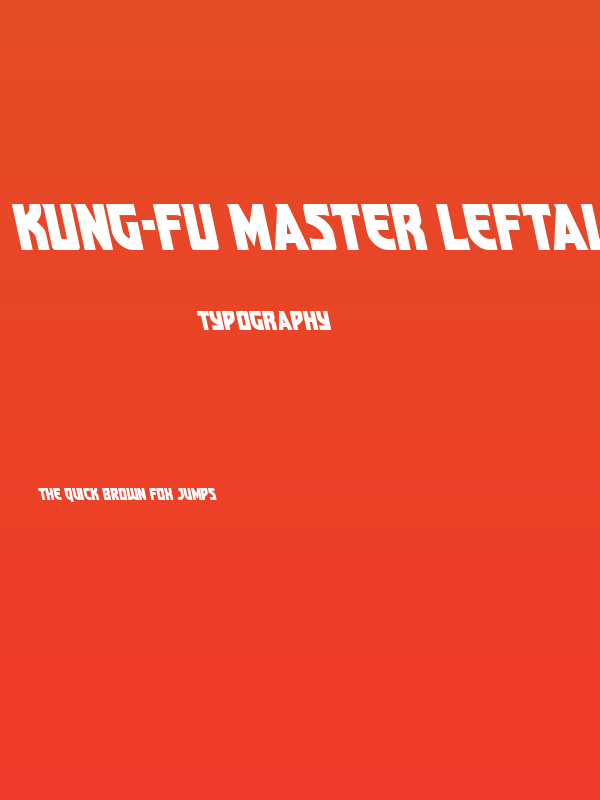 Kung-Fu Master Leftalic Poster