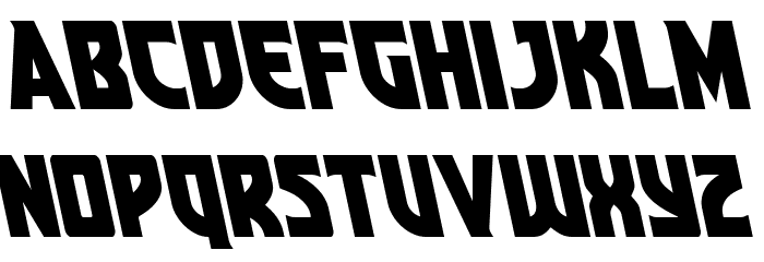 Kung-Fu Master Leftalic Font LOWERCASE