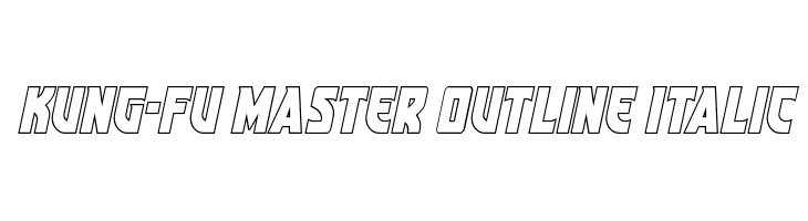 Kung-Fu Master Outline Italic  Скачать бесплатные шрифты
