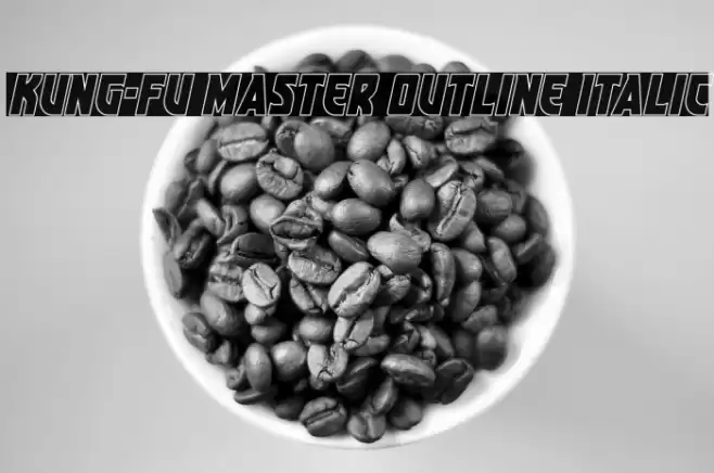 Kung-Fu Master Outline Italic Font examples
