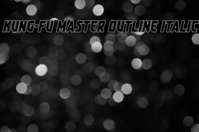 Kung-Fu Master Outline Italic Font examples