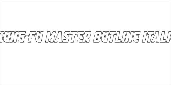 Kung-Fu Master Outline Italic Logo