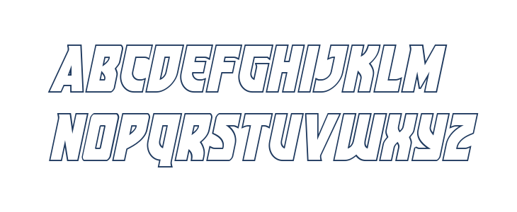 Kung-Fu Master Outline Italic Lowercase