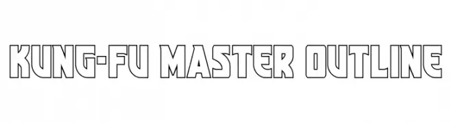 Kung-Fu Master Outline  Fuentes Gratis Descargar