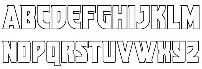 Kung-Fu Master Outline 字体 大写