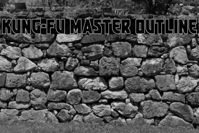 Kung-Fu Master Outline Font examples