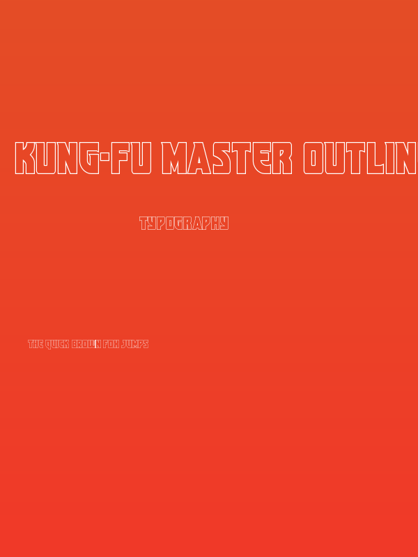 Kung-Fu Master Outline Poster