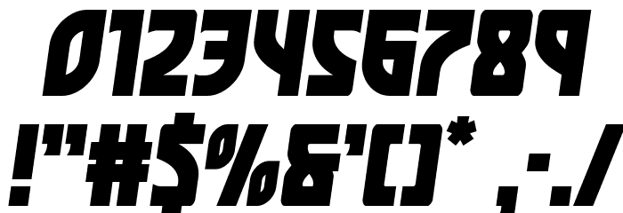 Kung-Fu Master Semi-Italic Font OTHER CHARS