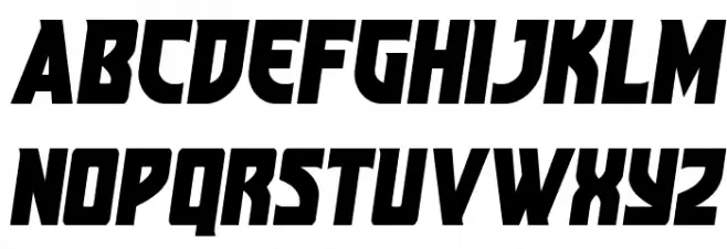 Kung-Fu Master Semi-Italic Font Litere mari