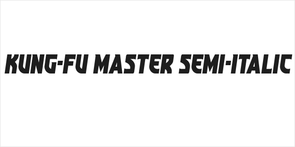Kung-Fu Master Semi-Italic Logo