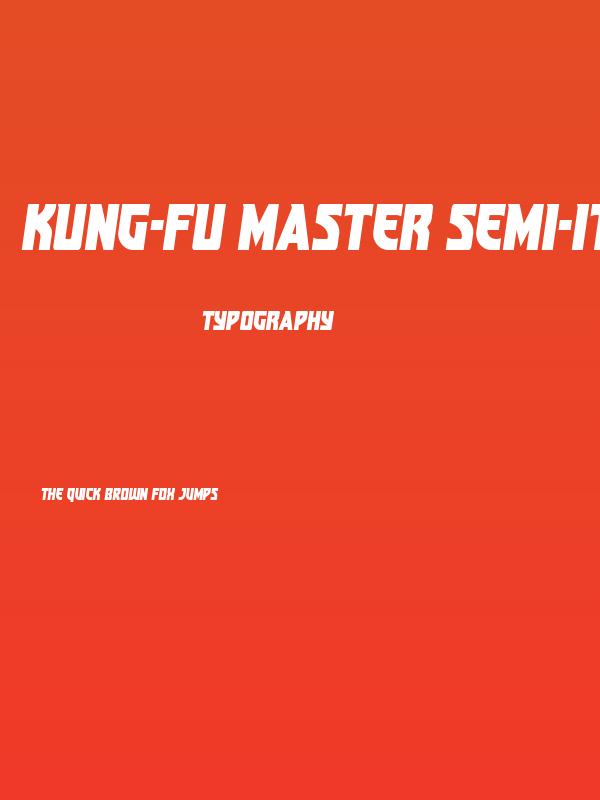 Kung-Fu Master Semi-Italic Poster