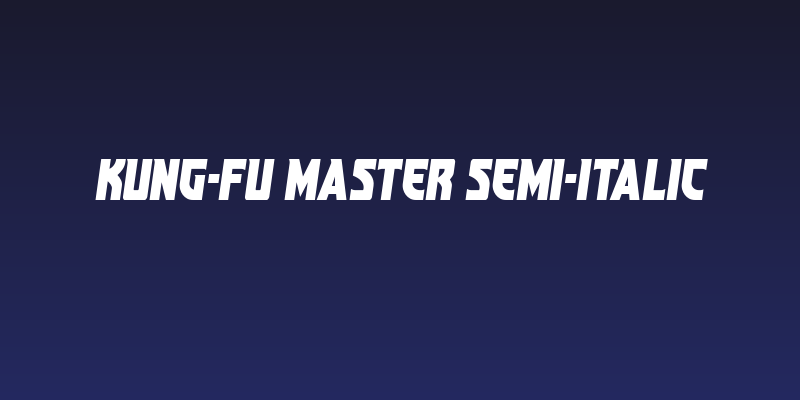 Kung-Fu Master Semi-Italic Social Header
