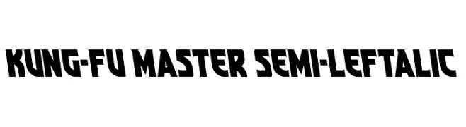Kung-Fu Master Semi-Leftalic  Скачать бесплатные шрифты