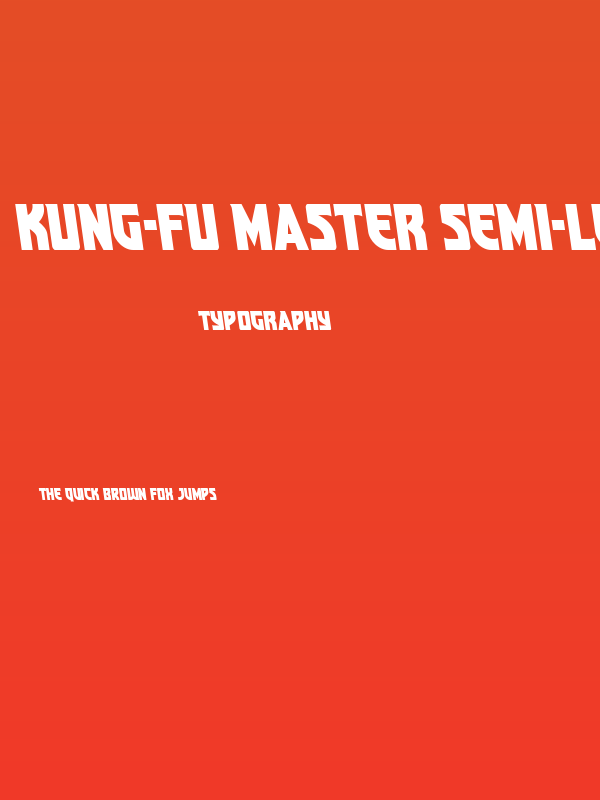Kung-Fu Master Semi-Leftalic Poster