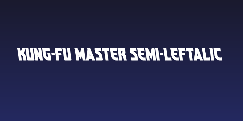 Kung-Fu Master Semi-Leftalic Social Header