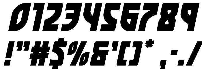 Kung-Fu Master Spaced Italic Font OTHER CHARS