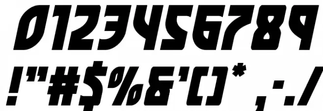 Kung-Fu Master Spaced Italic Font OTHER CHARS