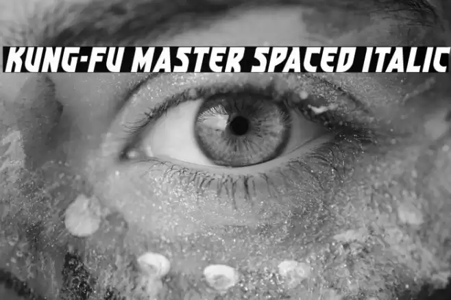 Kung-Fu Master Spaced Italic Font examples