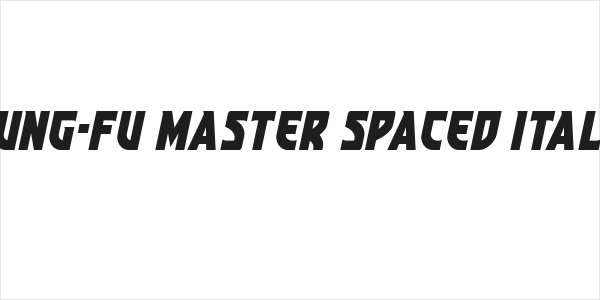 Kung-Fu Master Spaced Italic Logo