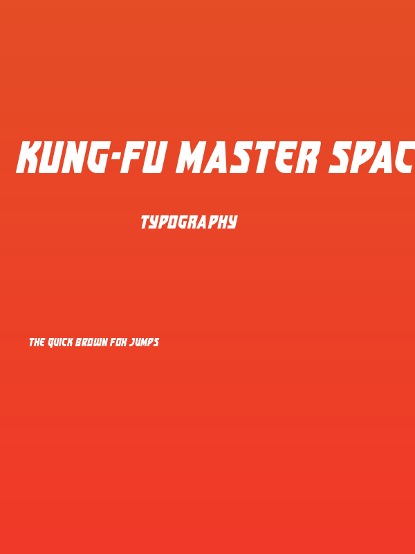 Kung-Fu Master Spaced Italic Poster