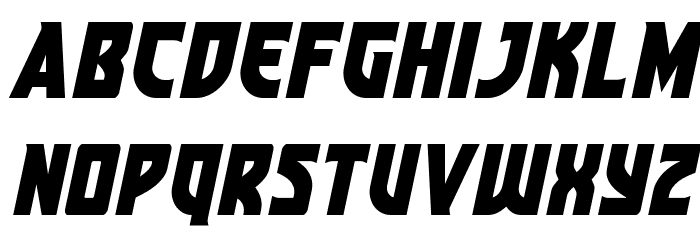 Kung-Fu Master Spaced Italic Font LOWERCASE
