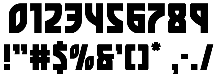 Kung-Fu Master Spaced Font OTHER CHARS