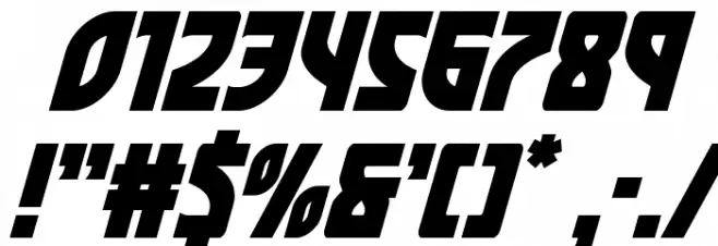 Kung-Fu Master Super-Italic Font OTHER CHARS