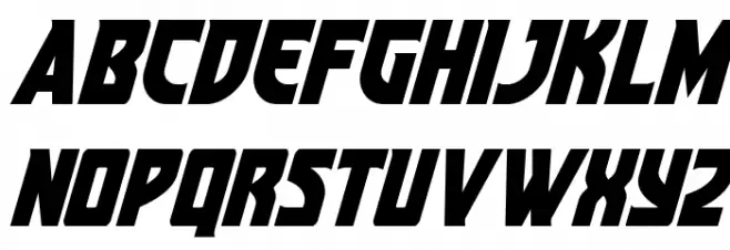 Kung-Fu Master Super-Italic フォント 大文字