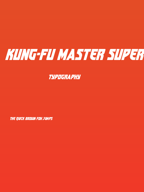 Kung-Fu Master Super-Italic Poster