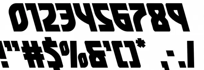 Kung-Fu Master Super-Leftalic Font OTHER CHARS