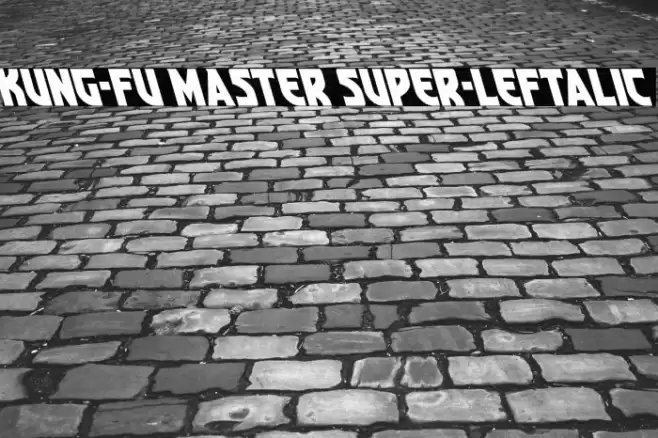 Kung-Fu Master Super-Leftalic Font examples