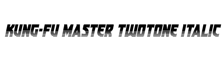 Kung-Fu Master Twotone Italic  Frei Schriftart Herunterladen