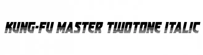 Kung-Fu Master Twotone Italic  les polices de caractères gratuit tlcharger