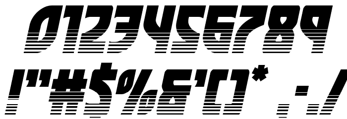 Kung-Fu Master Twotone Italic Font OTHER CHARS