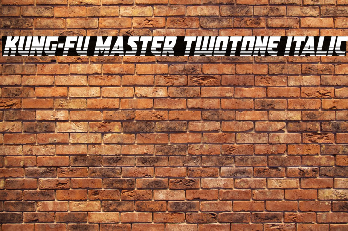 Kung-Fu Master Twotone Italic Example 2