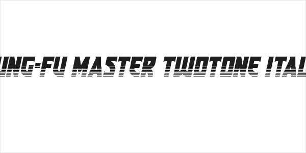 Kung-Fu Master Twotone Italic Logo