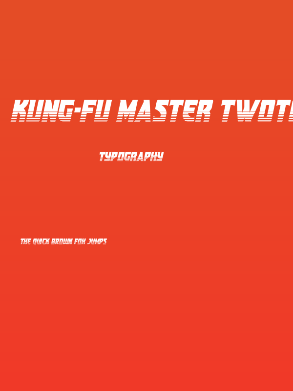 Kung-Fu Master Twotone Italic Poster