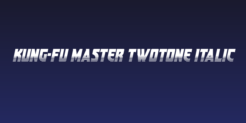 Kung-Fu Master Twotone Italic Social Header