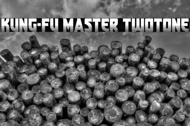Kung-Fu Master Twotone Font examples
