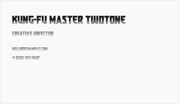 Kung-Fu Master Twotone Business Card