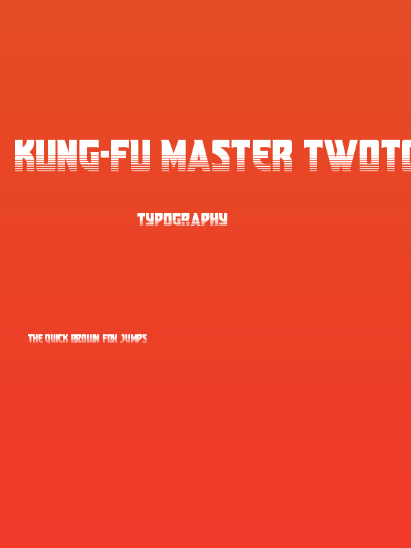 Kung-Fu Master Twotone Poster
