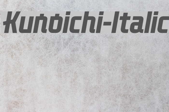 Kunoichi-Italic Font examples