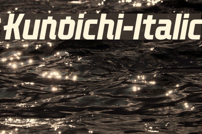 Kunoichi-Italic Font examples