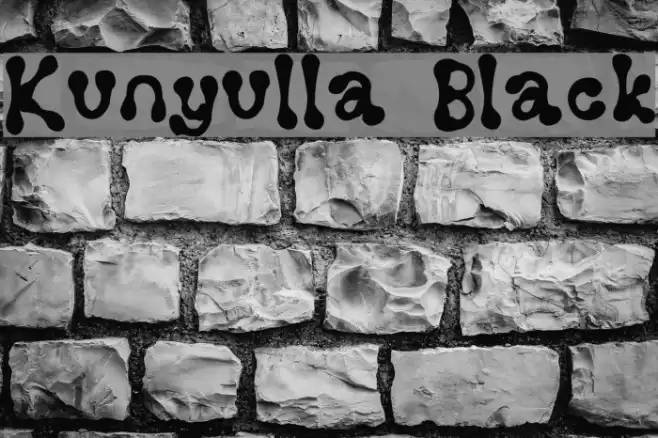 Kunyulla Black Font examples