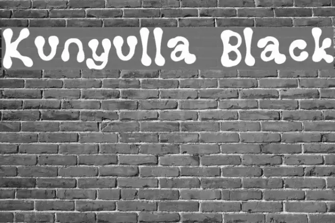 Kunyulla Black Font examples