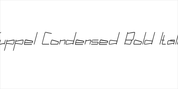 Kuppel Condensed Bold Italic Logo
